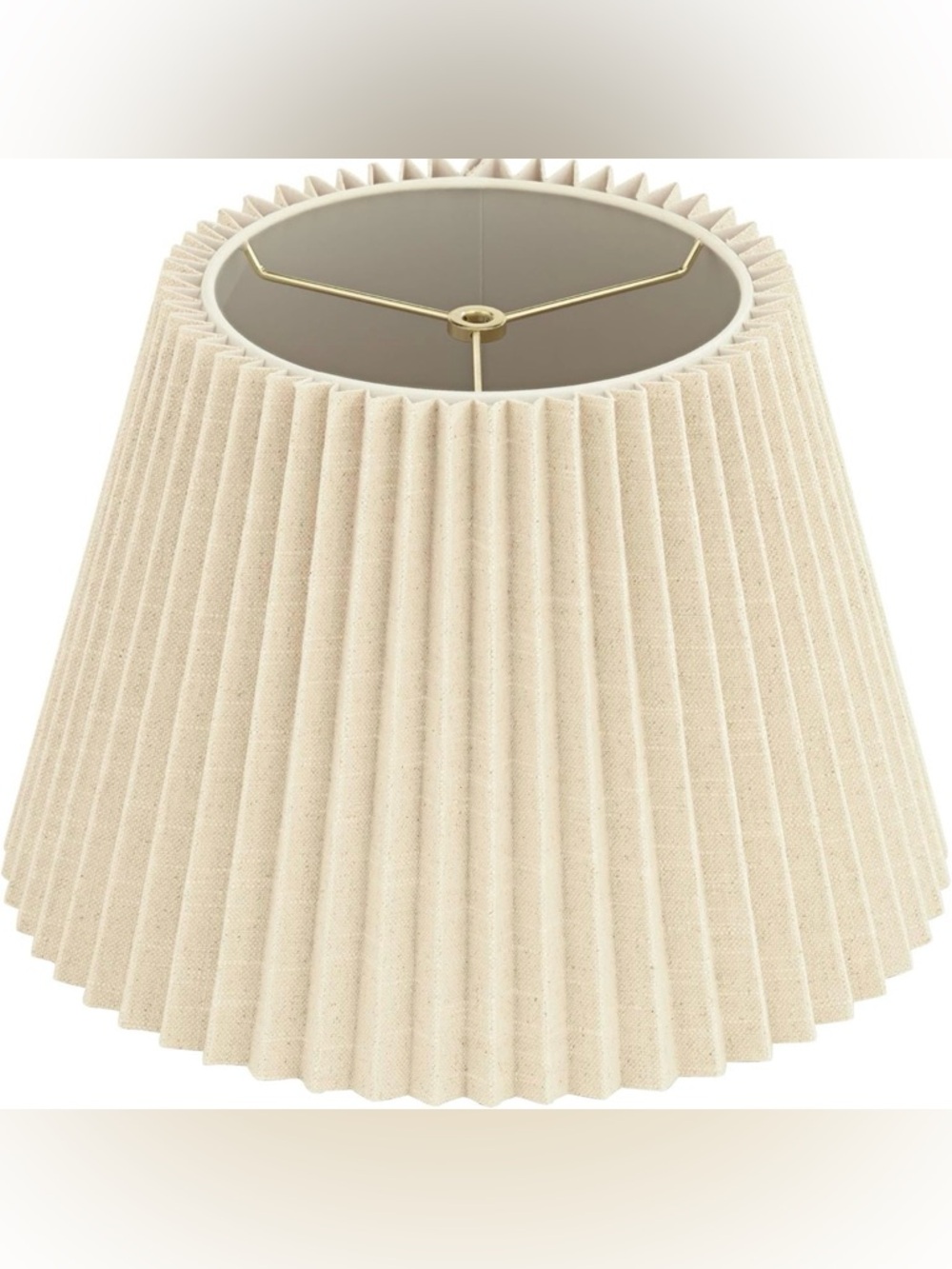 Pleated Drum Lampshade in Natural Beige (Lamps Plus)